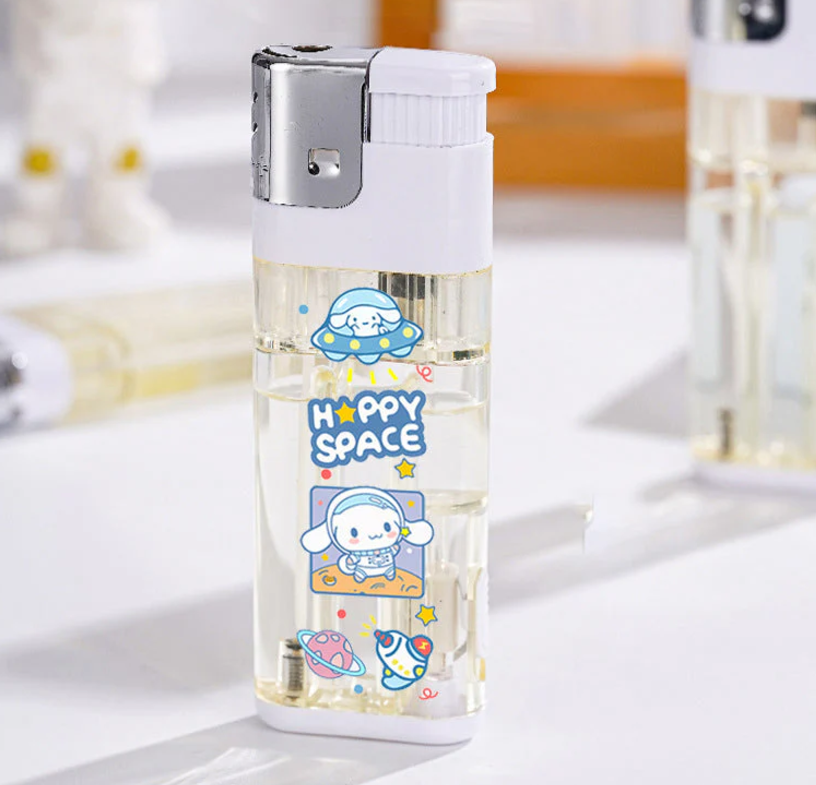 Cartoon large lighter Refillable lighter with flashing light