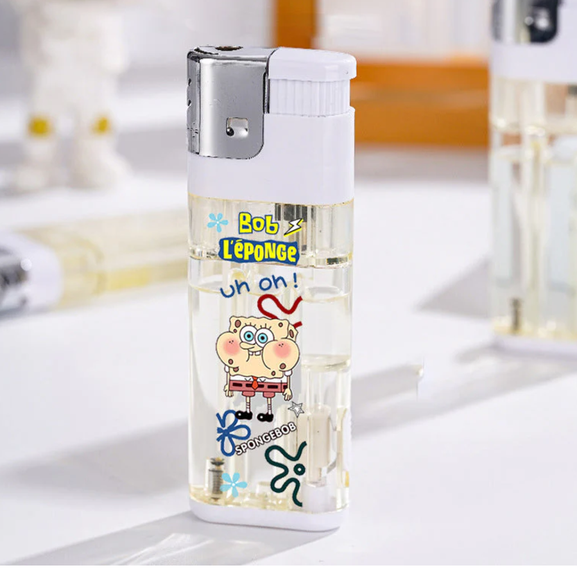 Cartoon large lighter Refillable lighter with flashing light