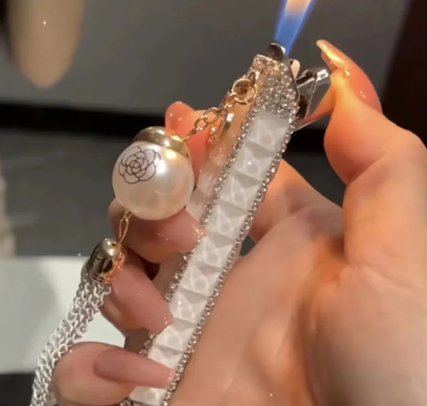 Heart Sticky Diamond Lighter Handmade with Full Diamonds