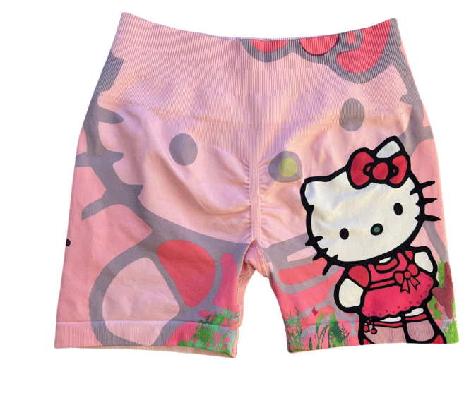 Hellokitty Cute Workout Shorts for Women Seamless Scrunch Short Gym Yoga Running Sport Active Exercise Fitness Shorts