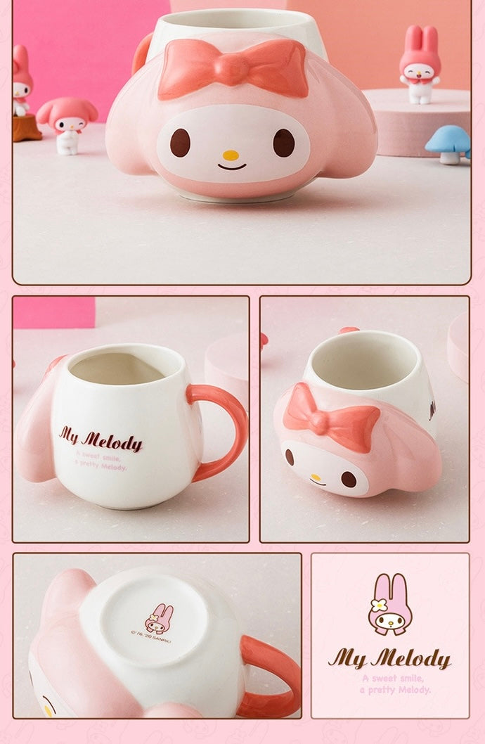 Sanrio Cute Ceramic Coffee Mug Christmas Birthday Novelty Gifts for Women Kids