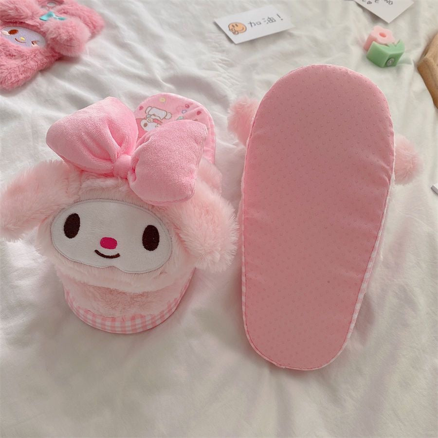 Sanrio Fuzzy Slippers Women Kawaii Slippers for Women Fluffy Kawaii House Slippers Cute Slippers for Women