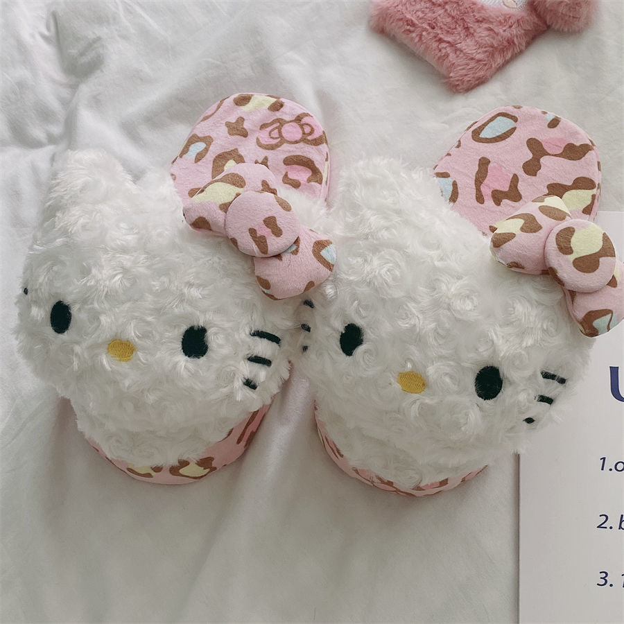 Sanrio Fuzzy Slippers Women Kawaii Slippers for Women Fluffy Kawaii House Slippers Cute Slippers for Women