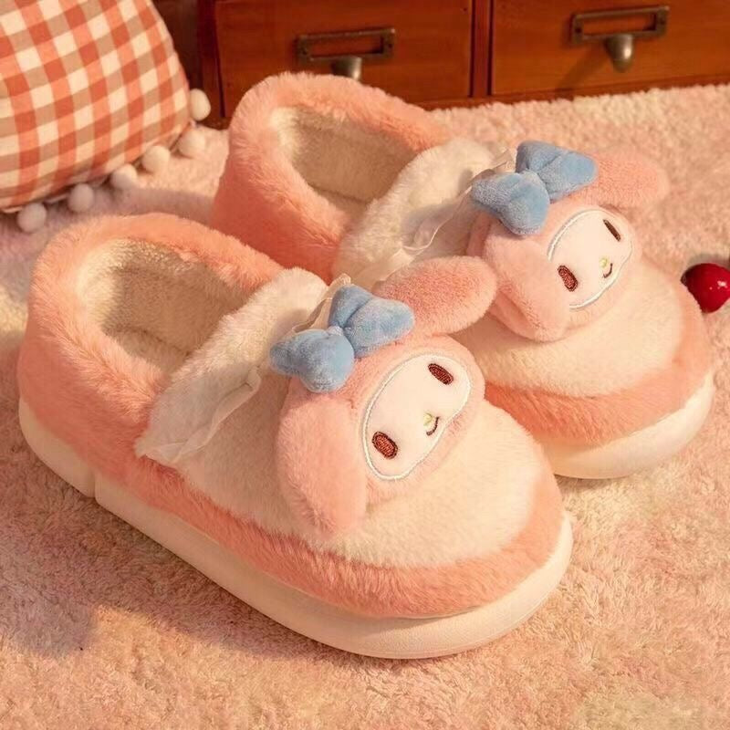 Sanrio Fuzzy Slippers Women Kawaii Slippers for Women House Slippers Cute Slippers