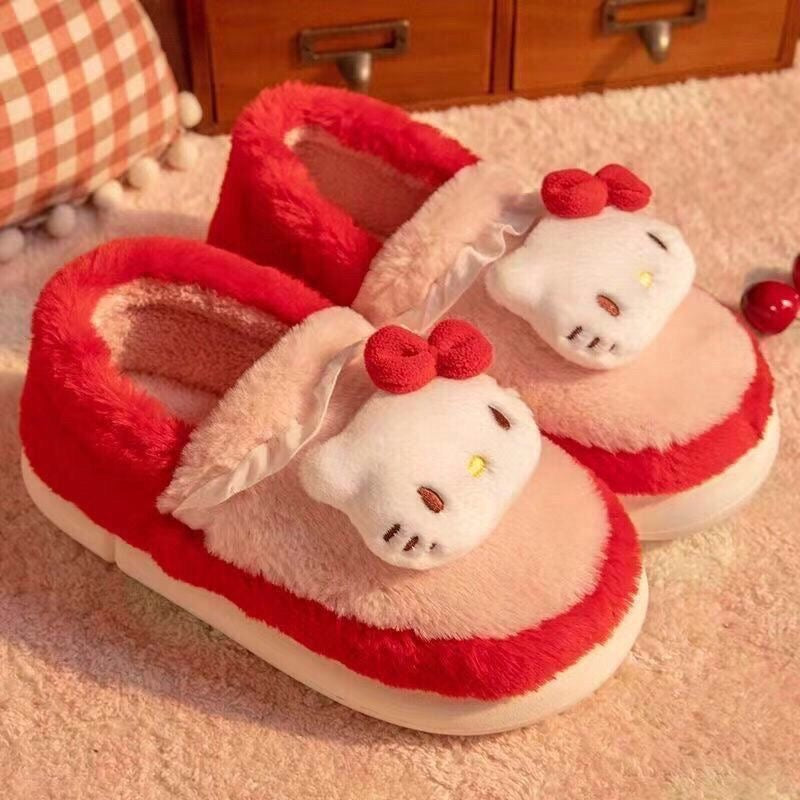 Sanrio Fuzzy Slippers Women Kawaii Slippers for Women House Slippers Cute Slippers