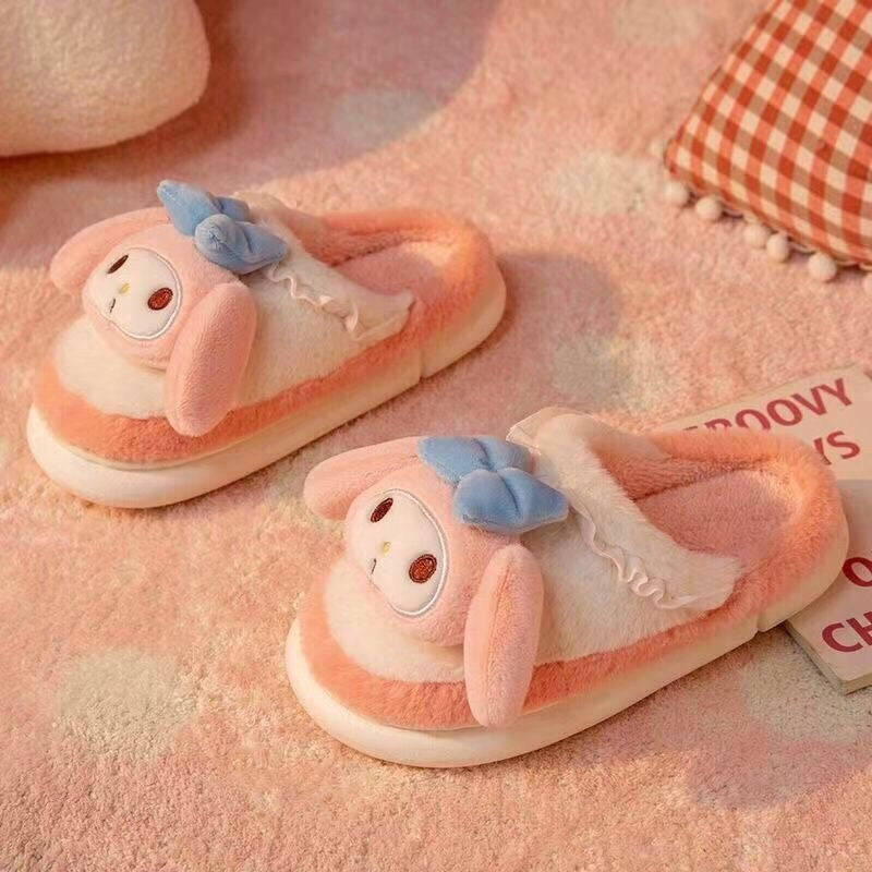 Sanrio Fuzzy Slippers Women Kawaii Slippers for Women House Slippers Cute Slippers