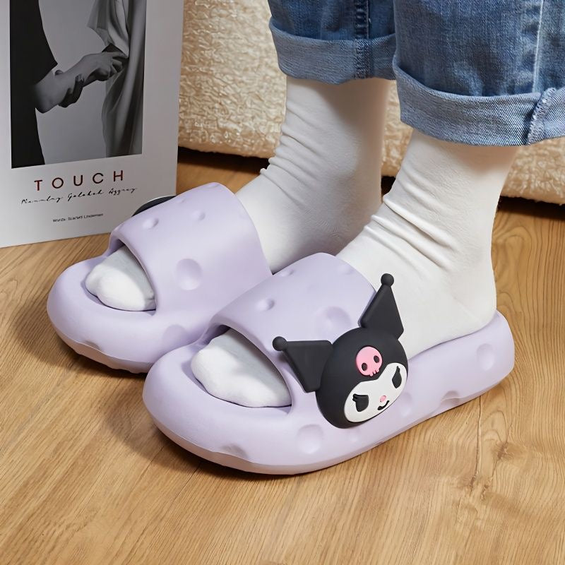 Sanrio summer cute cheese indoor non-slip thick bottom slippers for children Girl