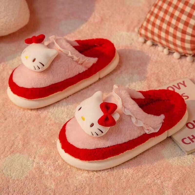 Sanrio Fuzzy Slippers Women Kawaii Slippers for Women House Slippers Cute Slippers