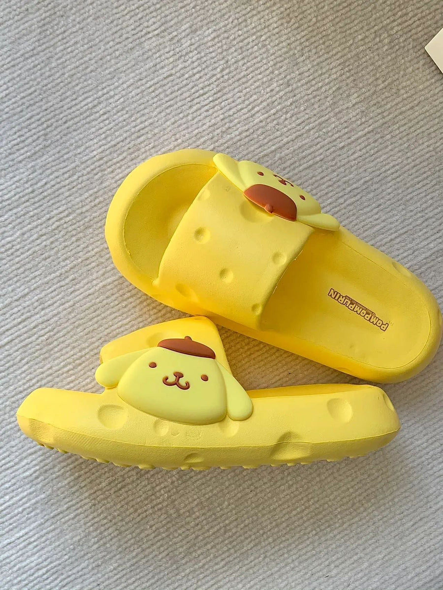 Sanrio summer cute cheese indoor non-slip thick bottom slippers for children Girl