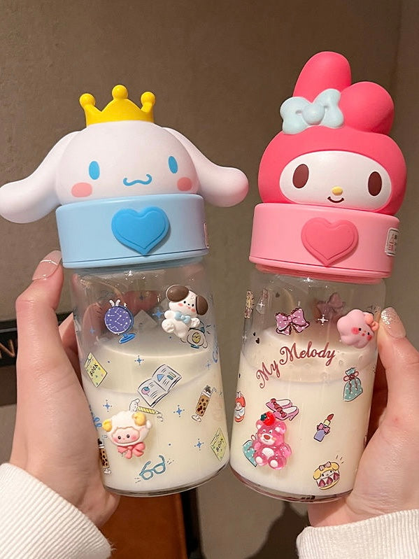 Sanrio Glass Water Bottle (360ml)