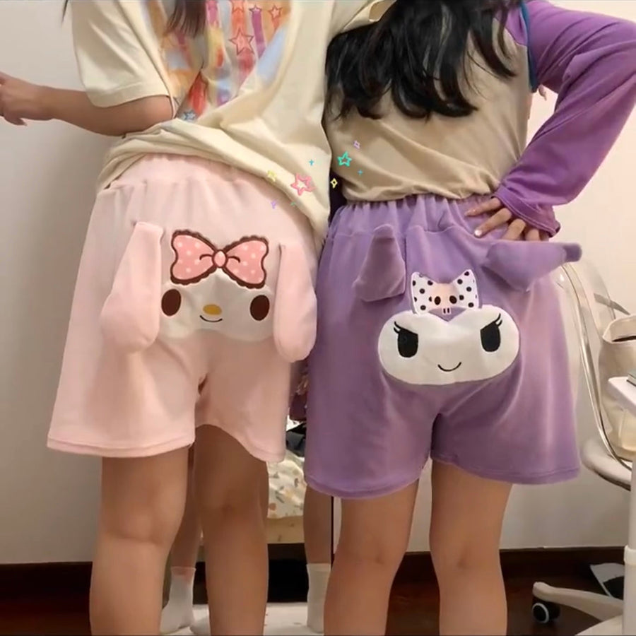 Sanrio Casual  Pajama Shorts Fluffy Lounge Short Pants