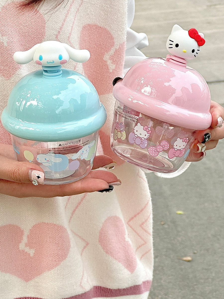 Sanrio Milk Juice Cute Water Bottle  Portable Transparent Water Cup Bottles(250ml)