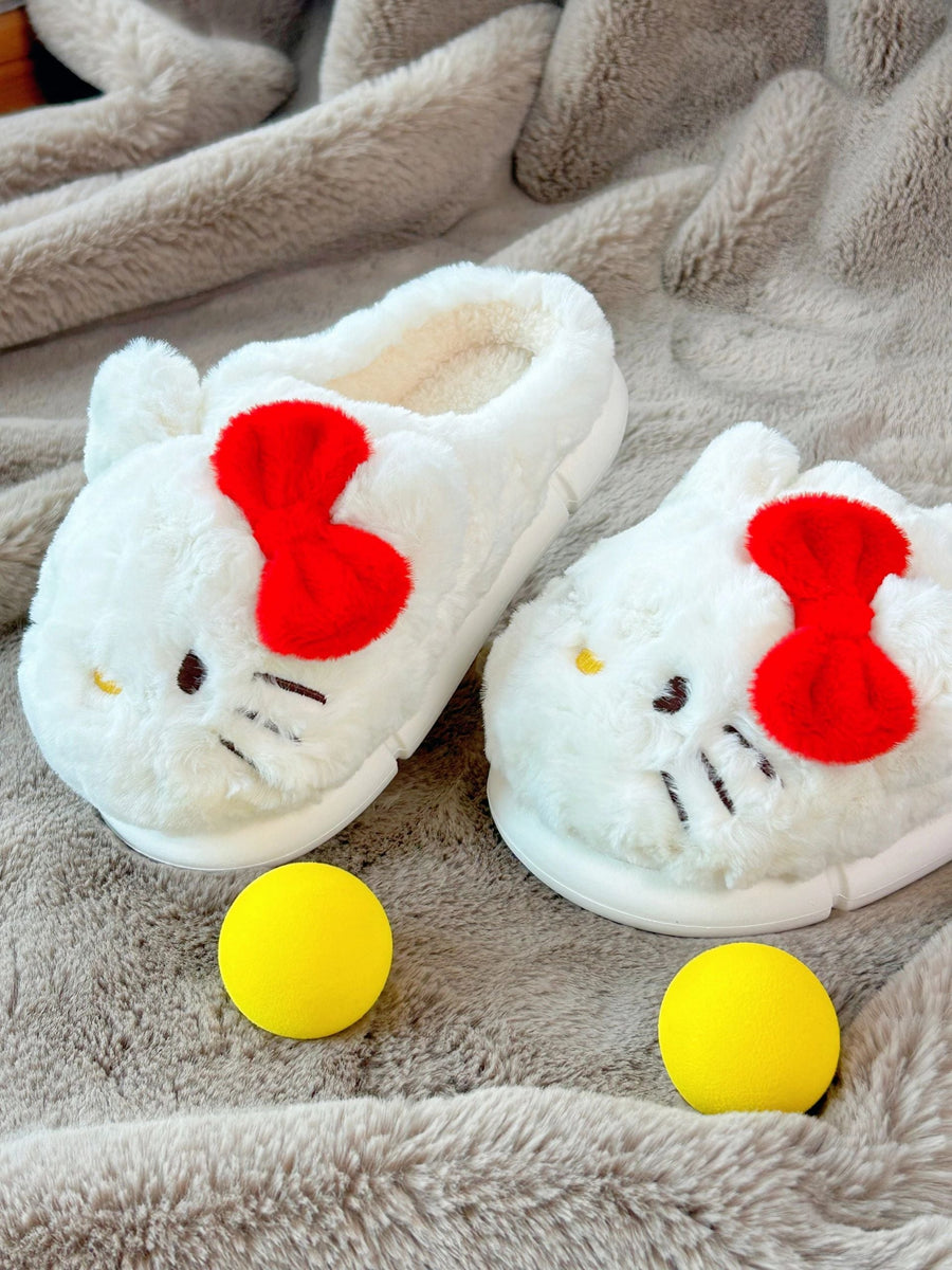 Sanrio Fuzzy Slippers House Slippers Winter Indoor Outdoor Slippers for Women