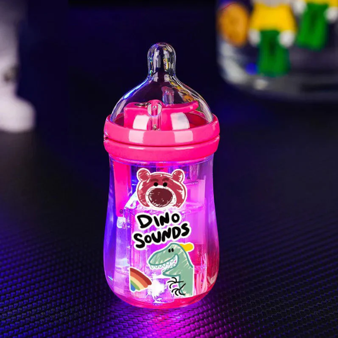 Cartoon milk bottle windproof luminous lighter