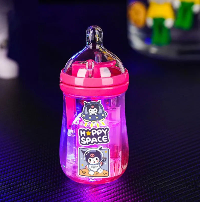 Cartoon milk bottle windproof luminous lighter