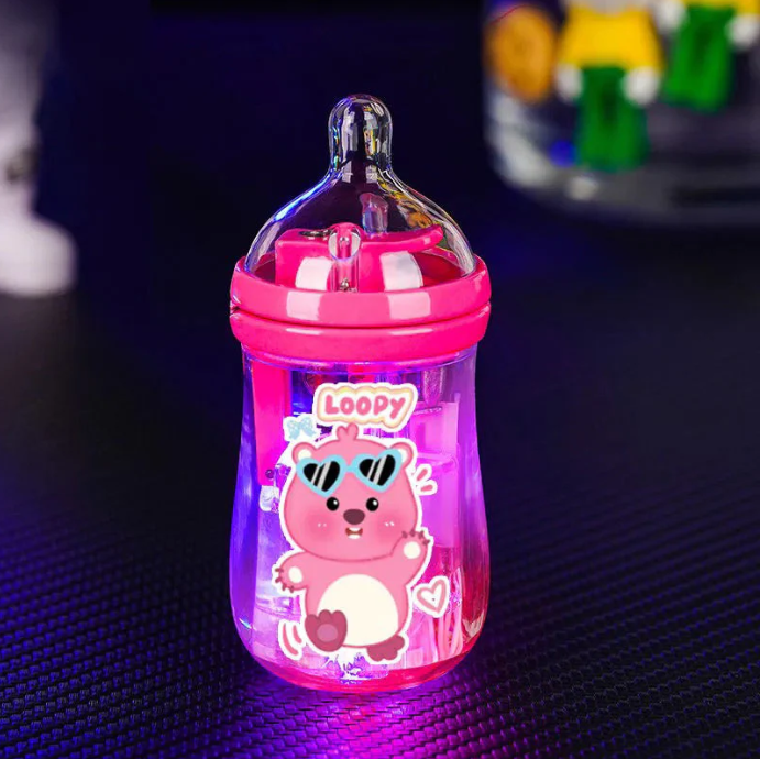 Cartoon milk bottle windproof luminous lighter