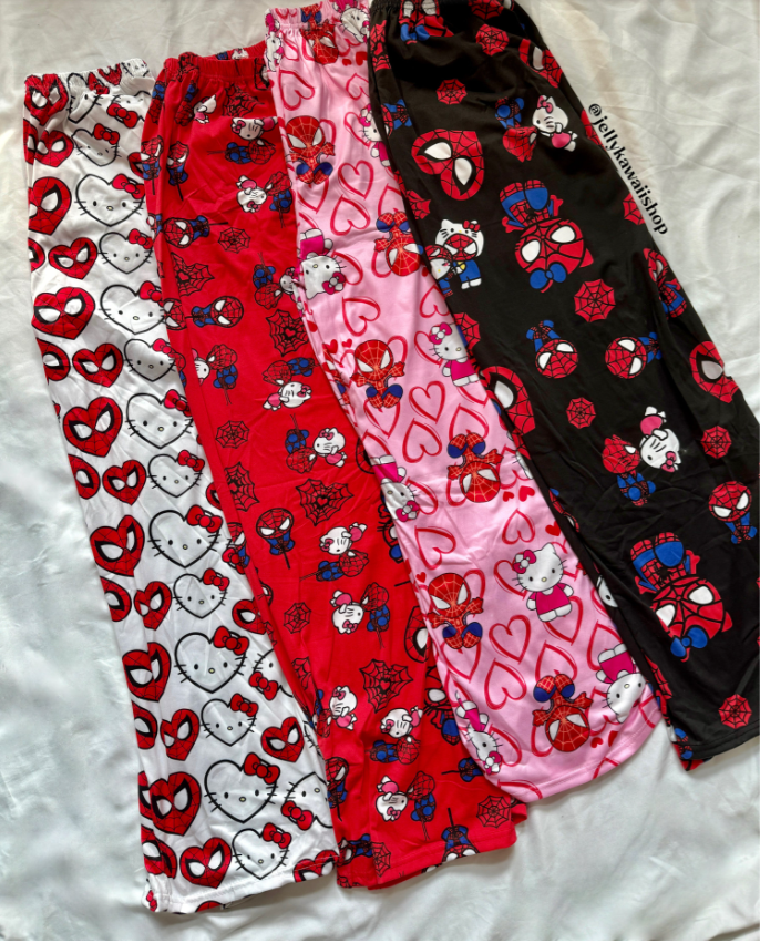 Hellokitty Spiderman Pajama Pants Sleepwear